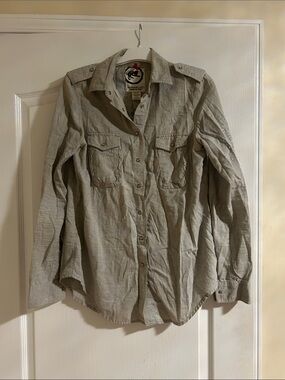 Parasuco Men's-Style Light Gray Snap-Front Shirt Jacket